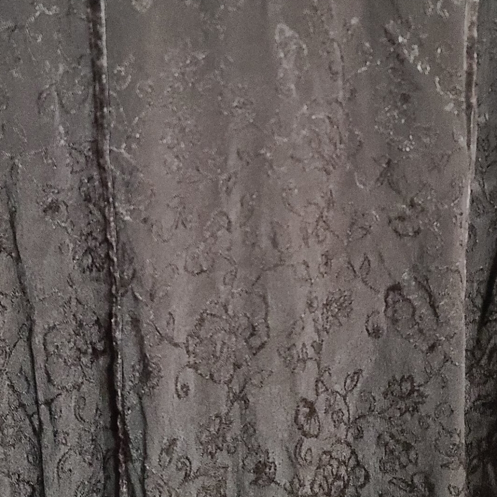 Kar.a.van‎ Women's Brown crushed velvety and lace dress size L GUC - Picture 3 of 9